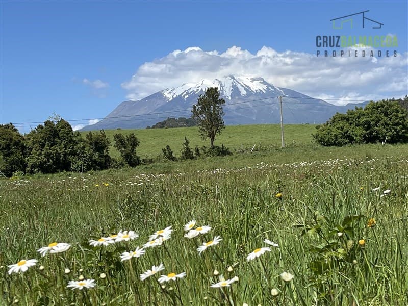 km 20 ruta 225, con borde de Río Pescado, vista volcanes, pradera y bosque, con acceso al Lago.