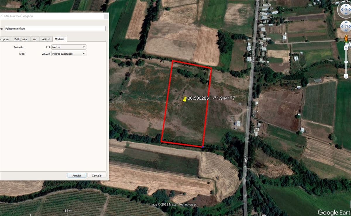 a 15 Kilómetros de San Carlos Ñuble Octava Región Camino Quilelto sector el Hualo