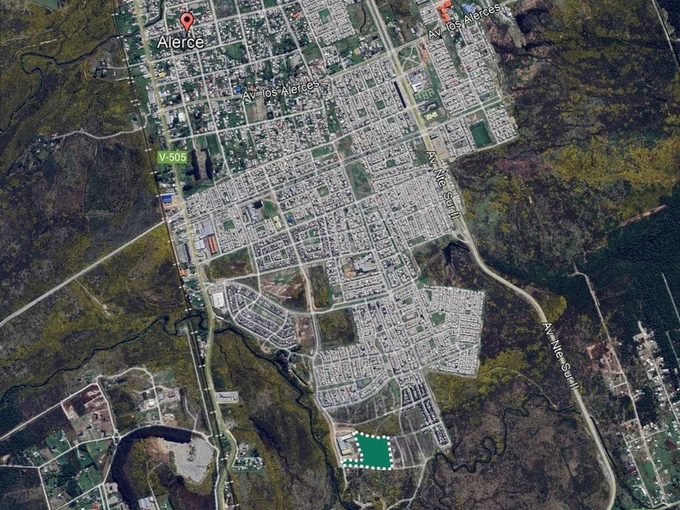 Calle Mirador, Alerce, Puerto Montt. Colindante con Instituto Alerce Cordillera