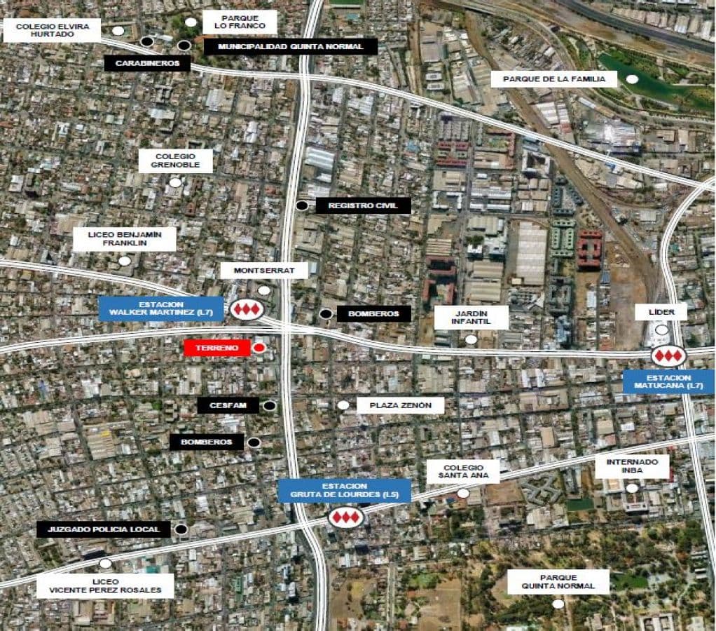 SECTOR CERCANO A FUTURA LINEA 7, ESTACIóN WALKER MARTíNEZ
