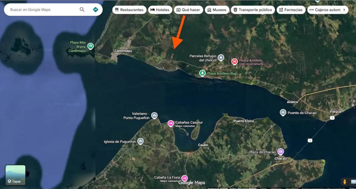 Ruta V-970, Maullín, Región de Los Lagos 5580000, Chile