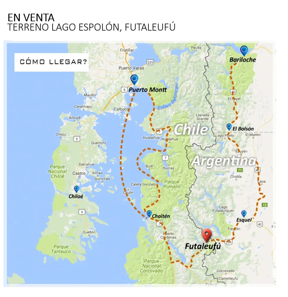 Ruta W-907, Futaleufú, Región de Los Lagos 5870000, Chile