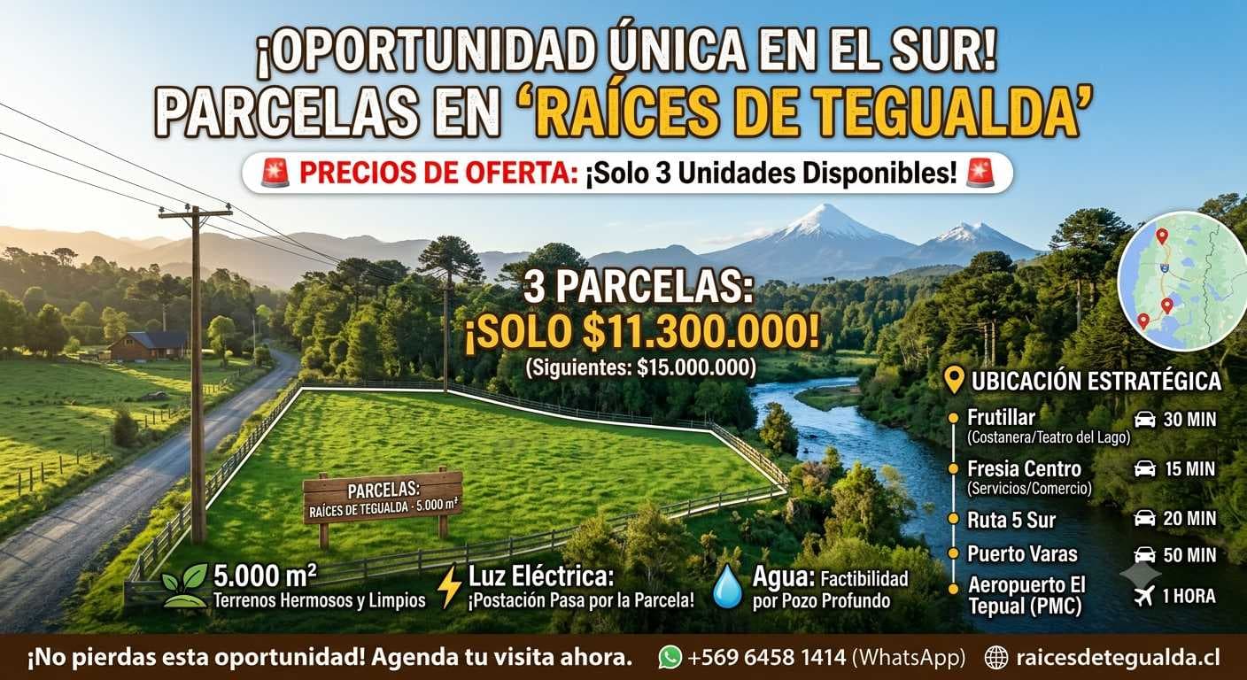 excelente oportunida a solo 30 min. de frutillar (175332)