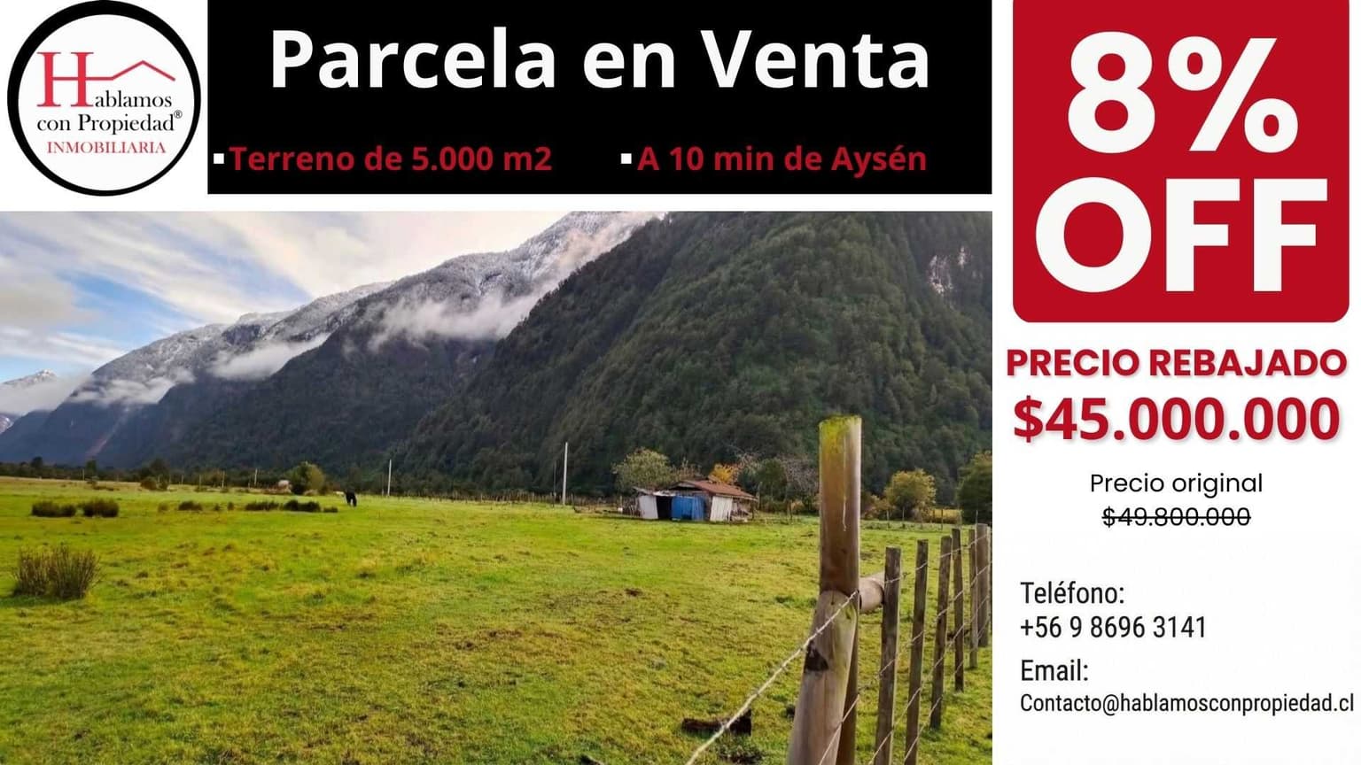 Se Vende Parcela Sector Puerto Piedra - Aysen (73372)