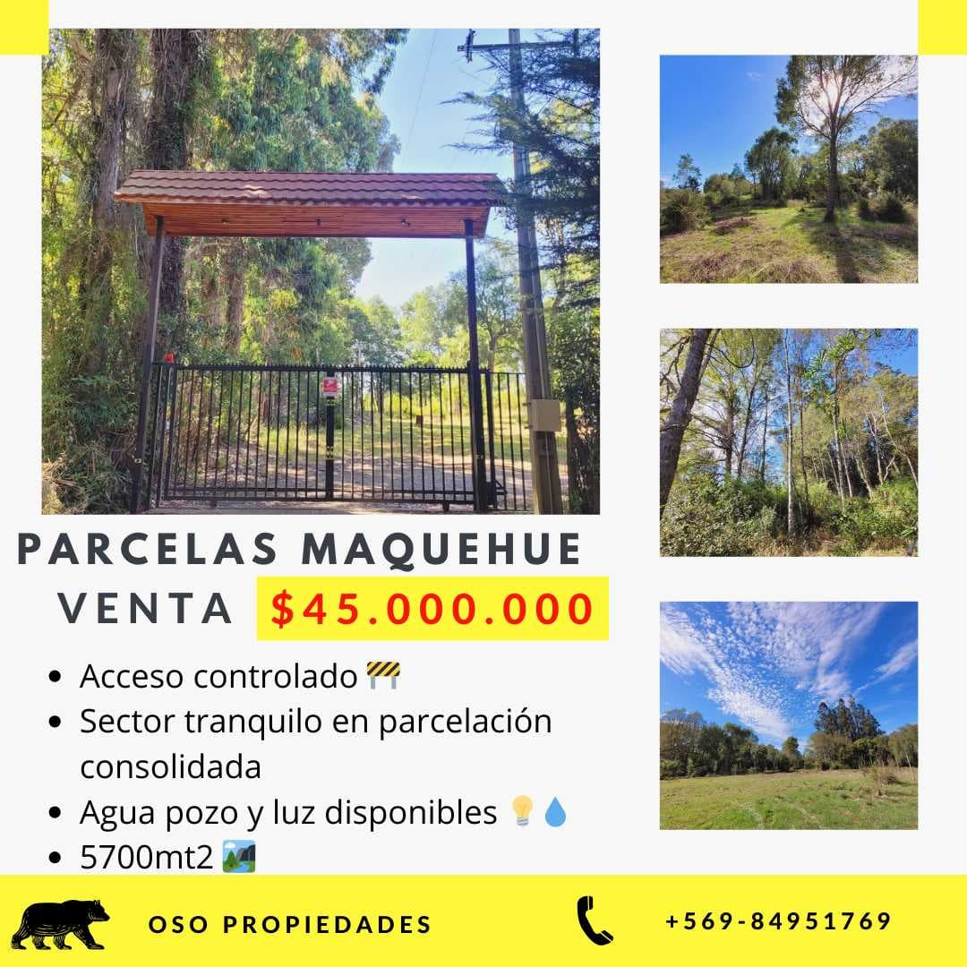 hermosa parcela maquehue, con agua y luz (69469)